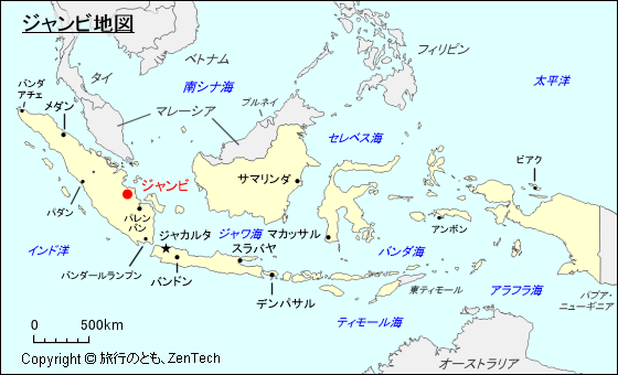 ジャンビ地図