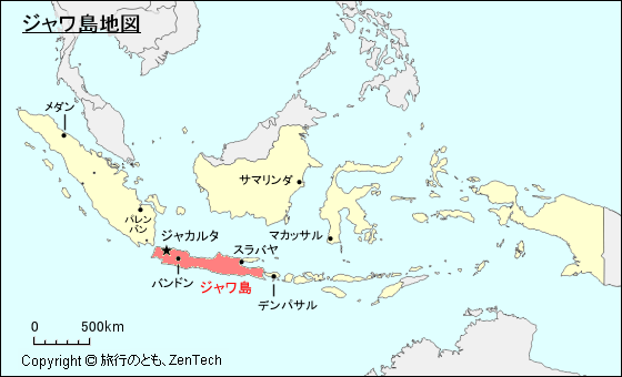 ジャワ島地図