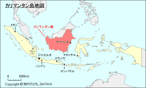 カリマンタン島地図