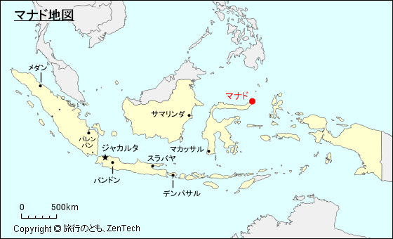 マナド地図