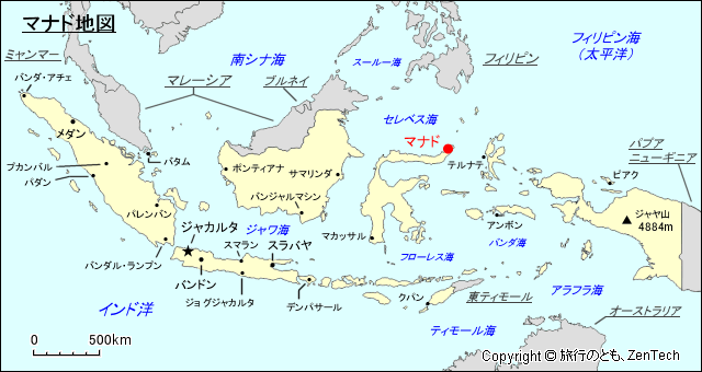 マナド地図