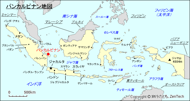 パンカルピナン地図