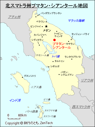 プマタン・シアンタール地図