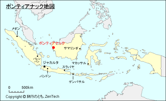 ポンティアナック地図