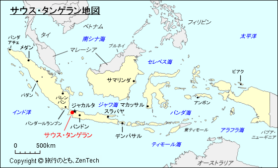 サウス・タンゲラン地図