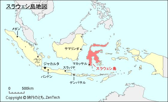 スラウェシ島地図