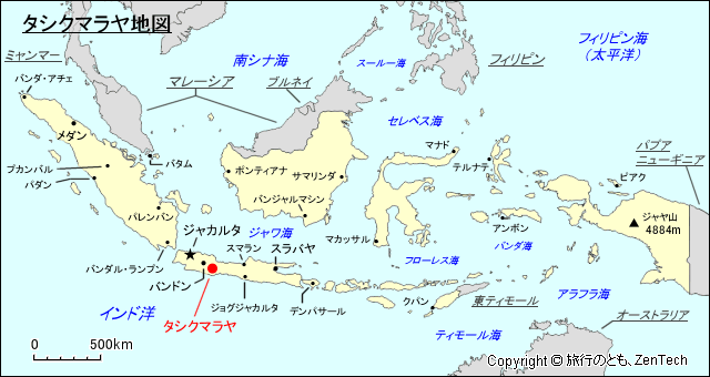 タシクマラヤ地図