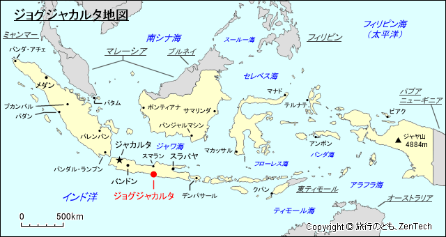 ジョグジャカルタ地図