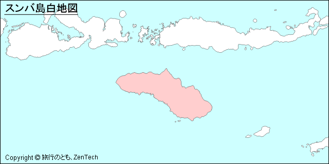 スンバ島の白地図