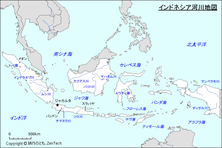 インドネシア河川地図