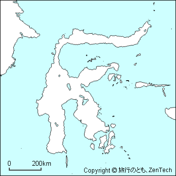 スラウェシ島白地図