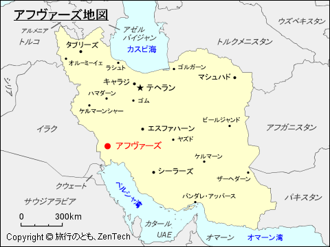 アフヴァーズ地図