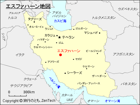 エスファハーン地図