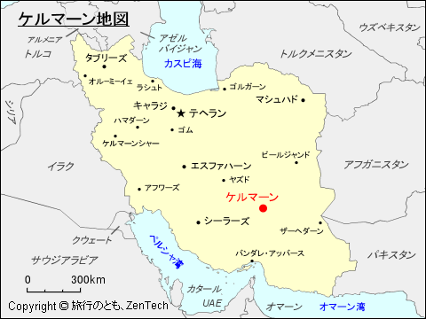 ケルマーン地図
