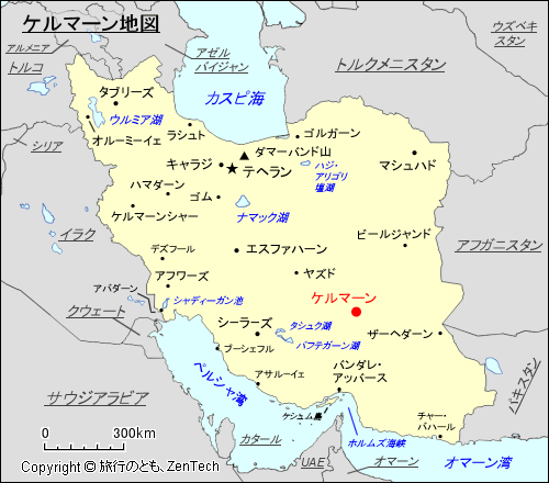 ケルマーン地図