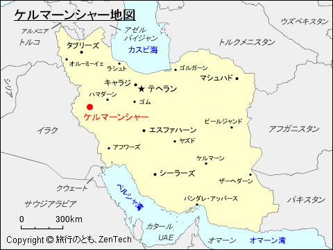 ケルマーンシャー地図