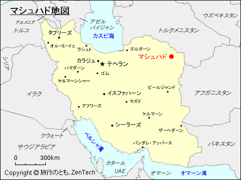 マシュハド地図