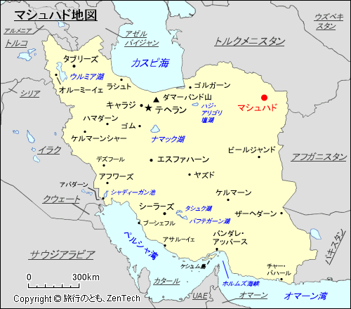 マシュハド地図