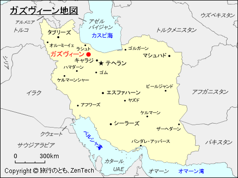 ガズヴィーン地図