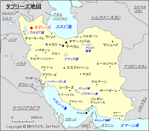 タブリーズ地図