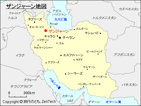 ザンジャーン地図