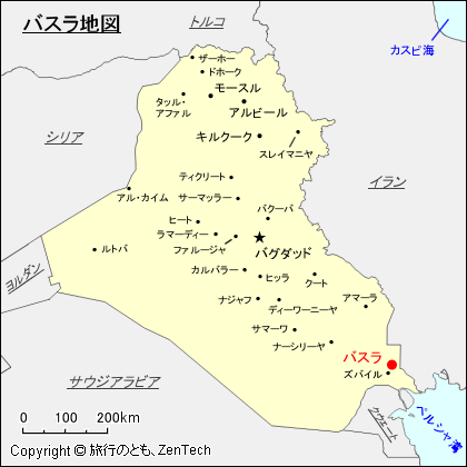 バスラ地図