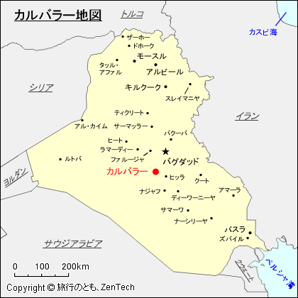カルバラー地図
