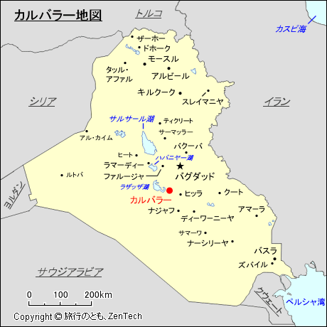 カルバラー地図