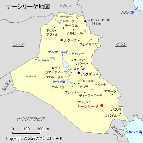 ナーシリーヤ地図