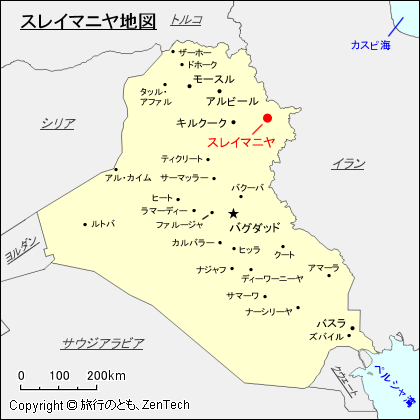 スレイマニヤ地図