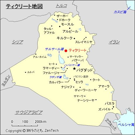 ティクリート地図