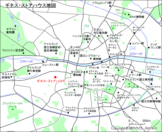 ギネス・ストアハウス地図