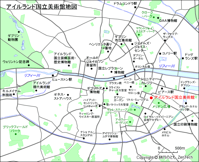 アイルランド国立美術館地図