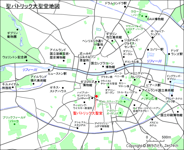 聖パトリック大聖堂地図