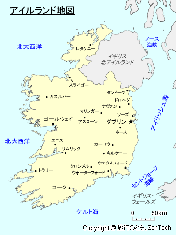 アイルランド地図