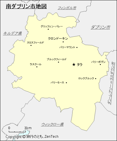 南ダブリン市地図