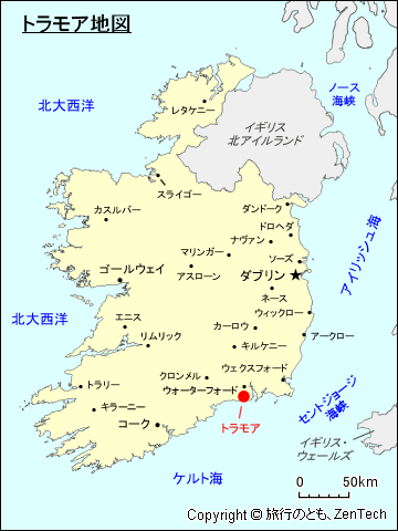 トラモア地図