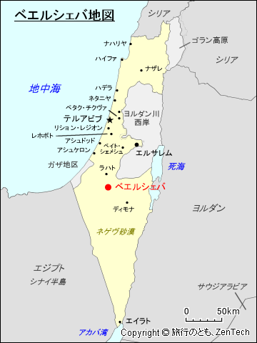 ベエルシェバ地図