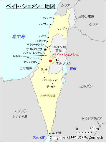ベイト・シェメシュ地図