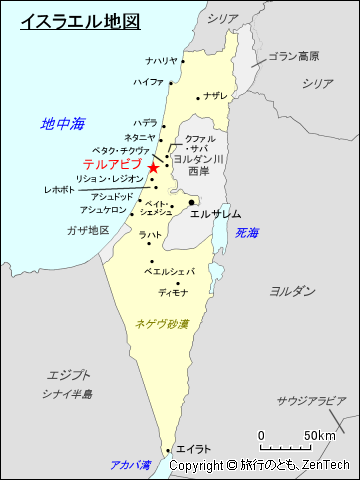 イスラエル地図