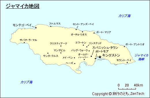 ジャマイカ地図