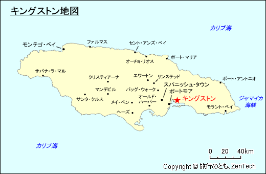 キングストン地図