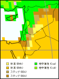 ヨルダン気候区分地図