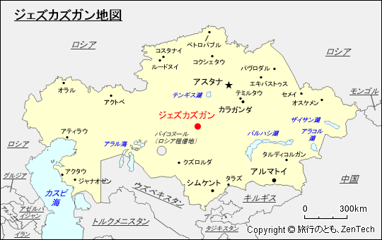 ジェズカズガン地図