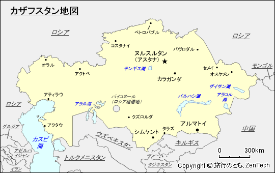 カザフスタン地図