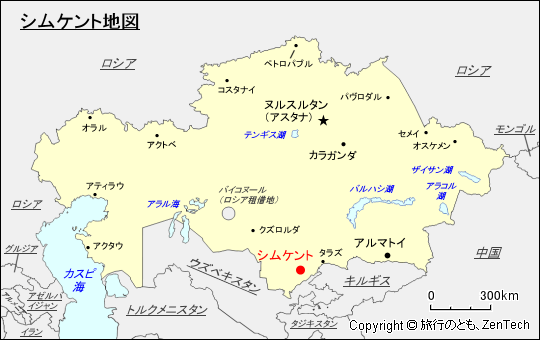 シムケント地図