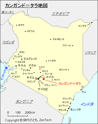 カンガンド＝タラ地図
