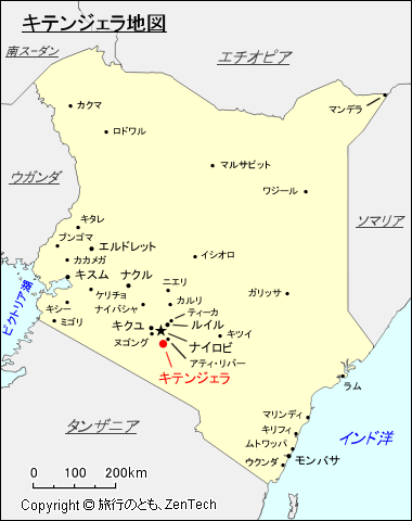 キテンジェラ地図