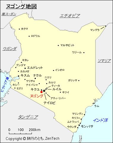 ヌゴング地図