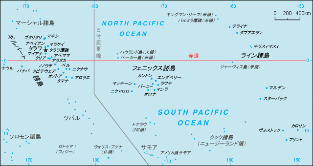 キリバス地図 旅行のとも Zentech